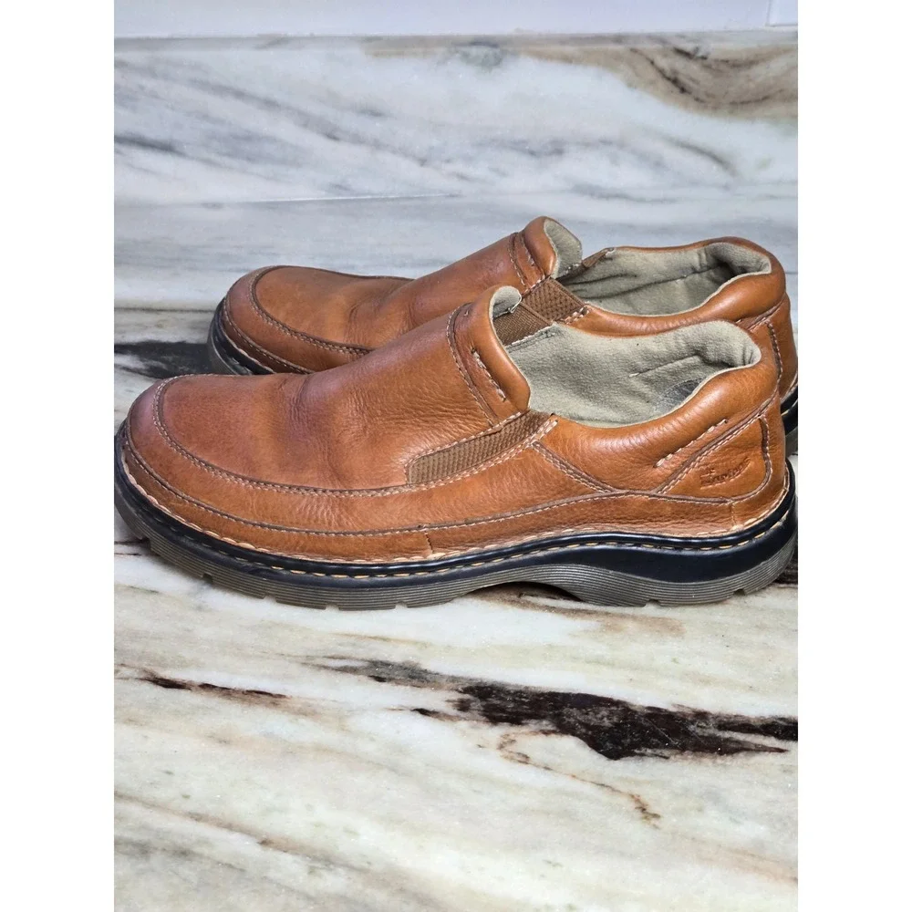 Dr. Martens  Tan Leather Slip‎ On Loafers Mens 10 Brown